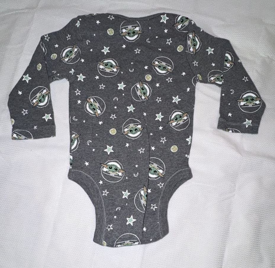 Star Wars The Child Bodysuit 6-12M Gray Grogu Baby Yoda 2