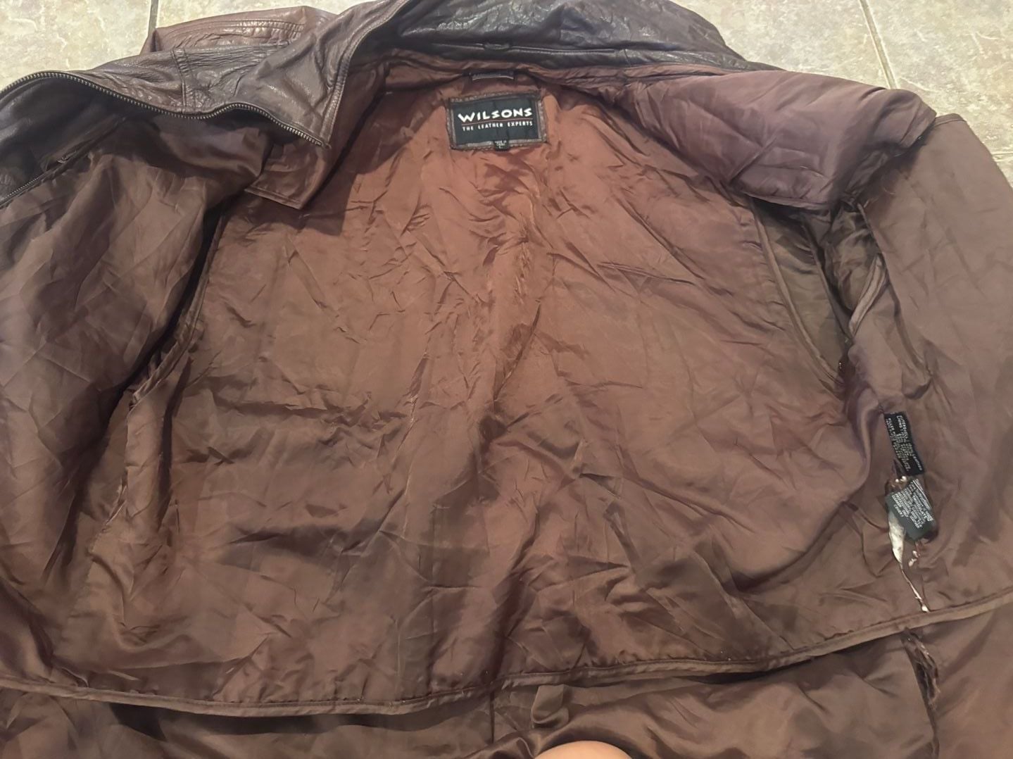 Vintage Wilsons Leather Jacket Size L Brown Thinsulate Belted Leather Coat 7