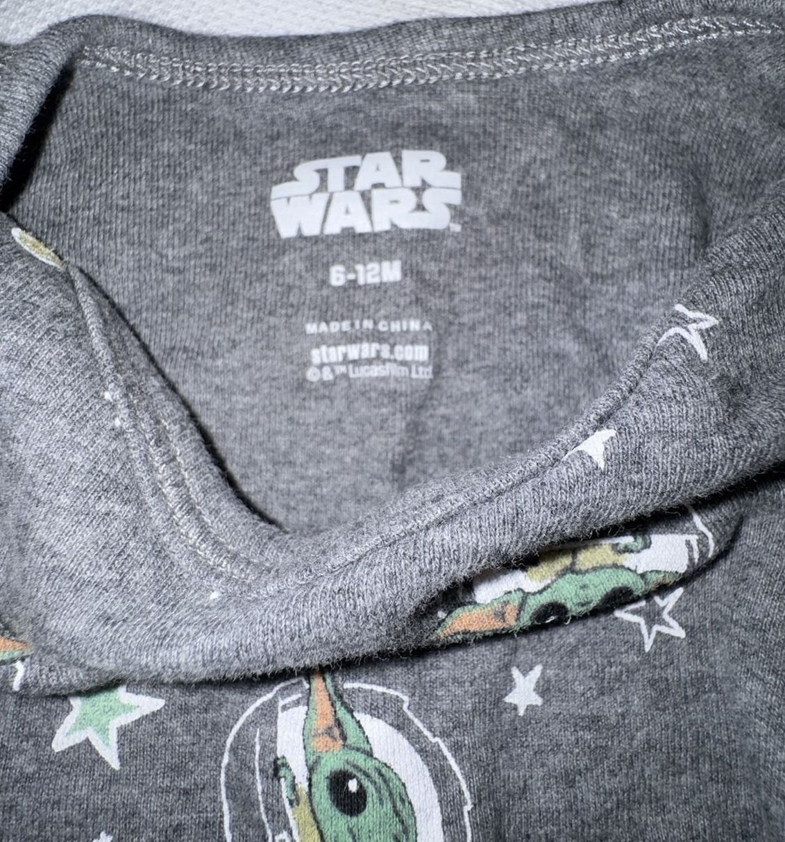 Star Wars The Child Bodysuit 6-12M Gray Grogu Baby Yoda 3