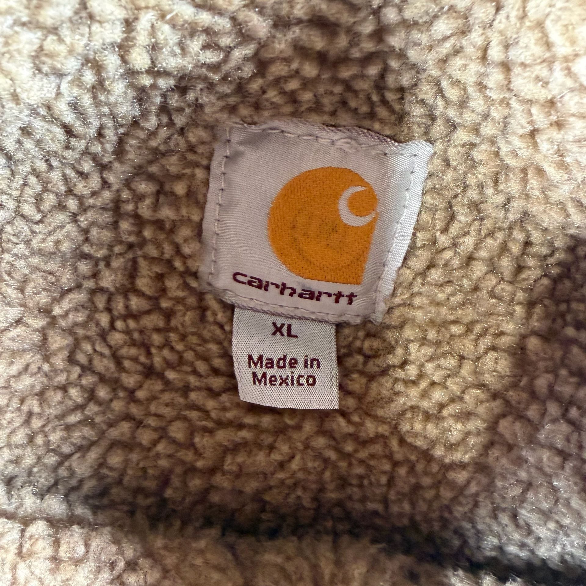 Vintage Carhartt Mock Neck Sherpa Lined Vest Brown XL 5