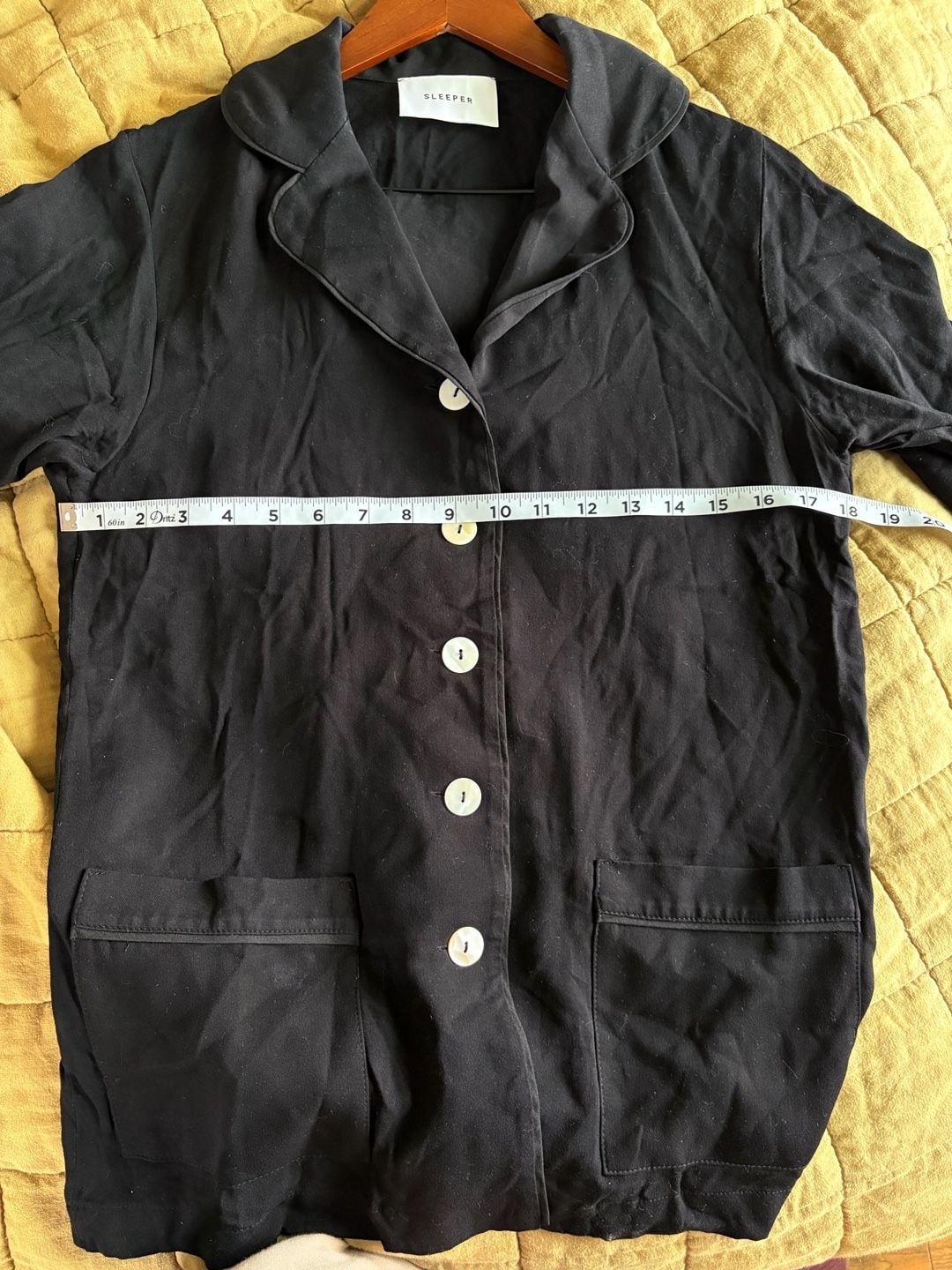 Sleeper Party Pajama Top With Feathers Black Size XS 14