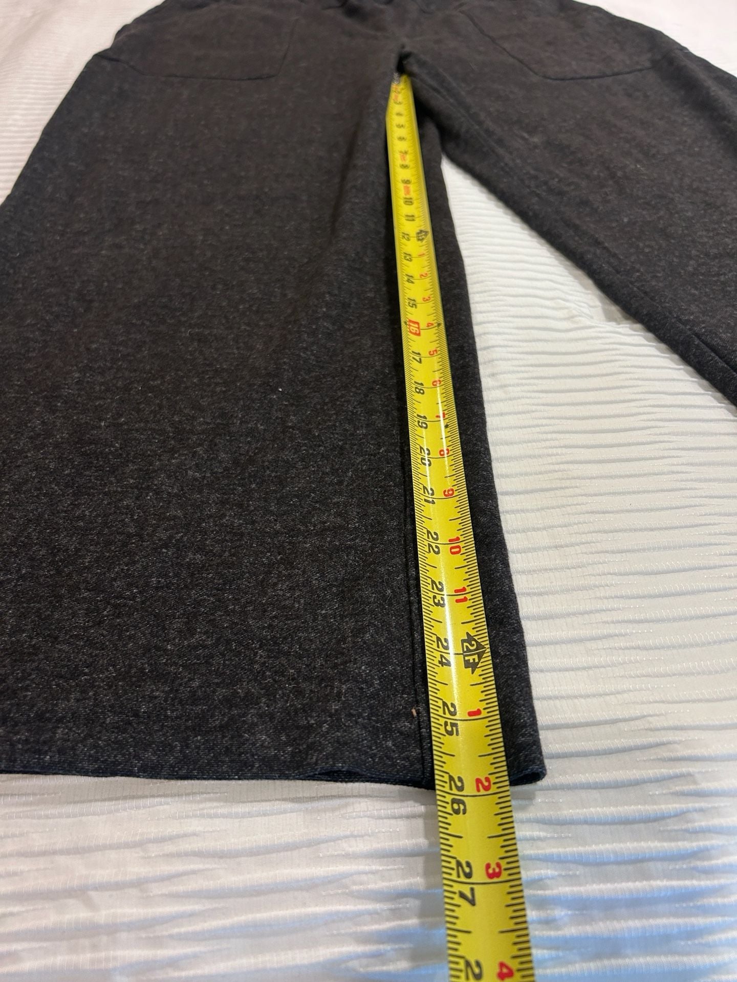 Zac & Rachel Pants Size XL Dark Gray Wide Leg Knit Trousers 7