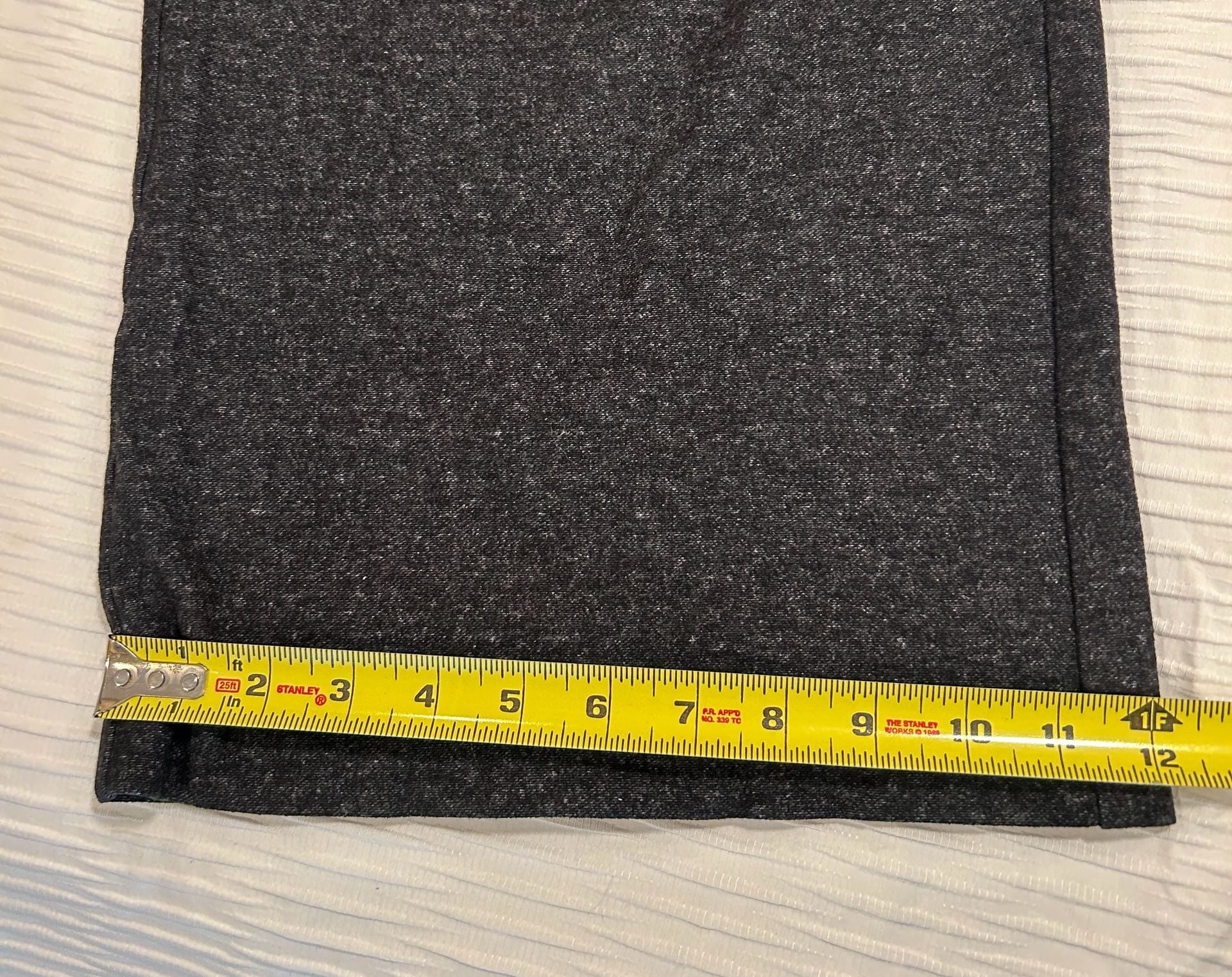 Zac & Rachel Pants Size XL Dark Gray Wide Leg Knit Trousers 8