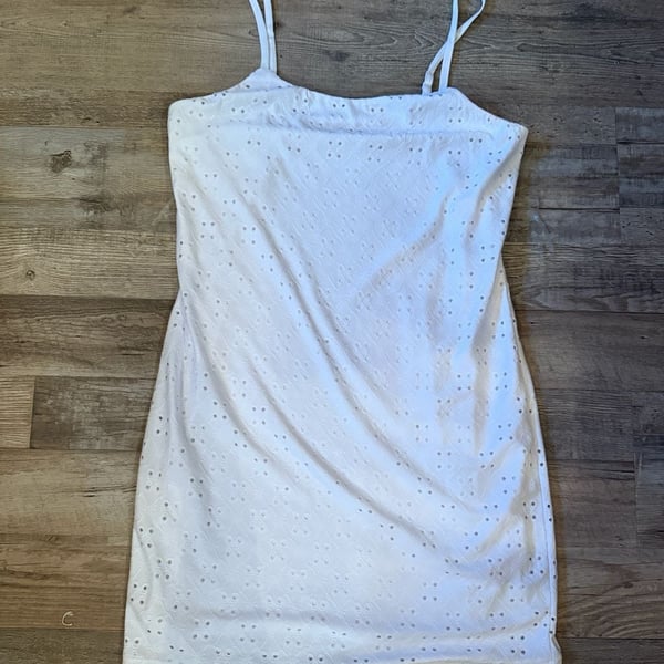 No Boundaries Eyelet Dress Size L White