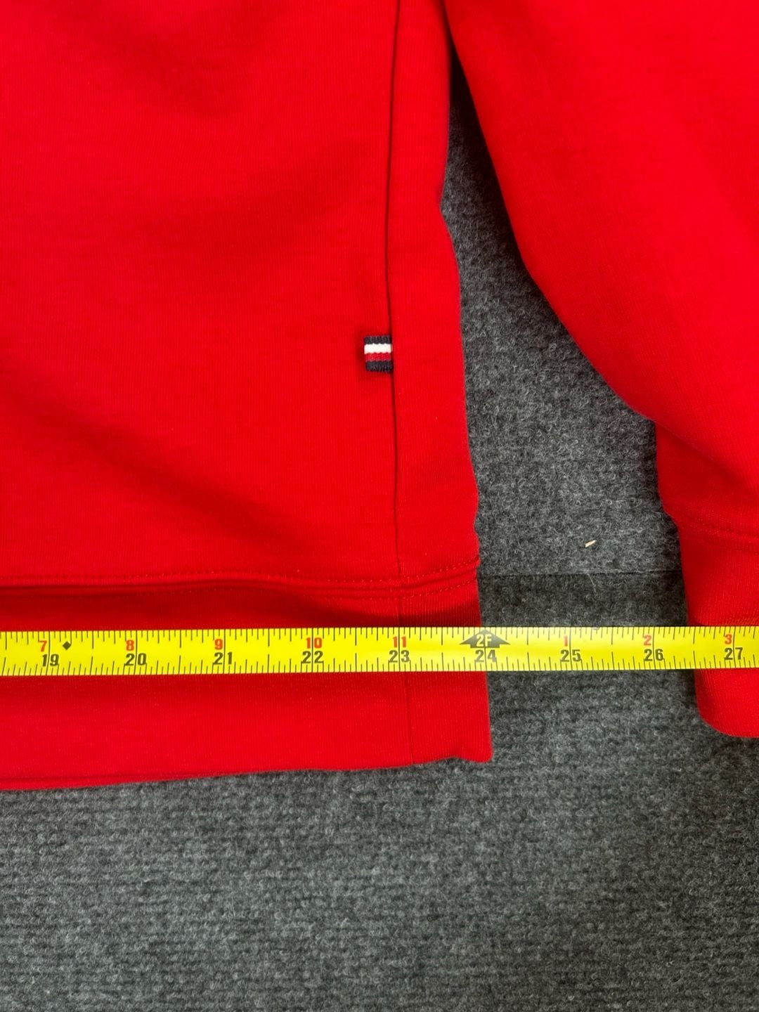 Tommy Hilfiger Quarter-Zip Pullover Sweatshirt Size XXL Red Cotton Blend 8