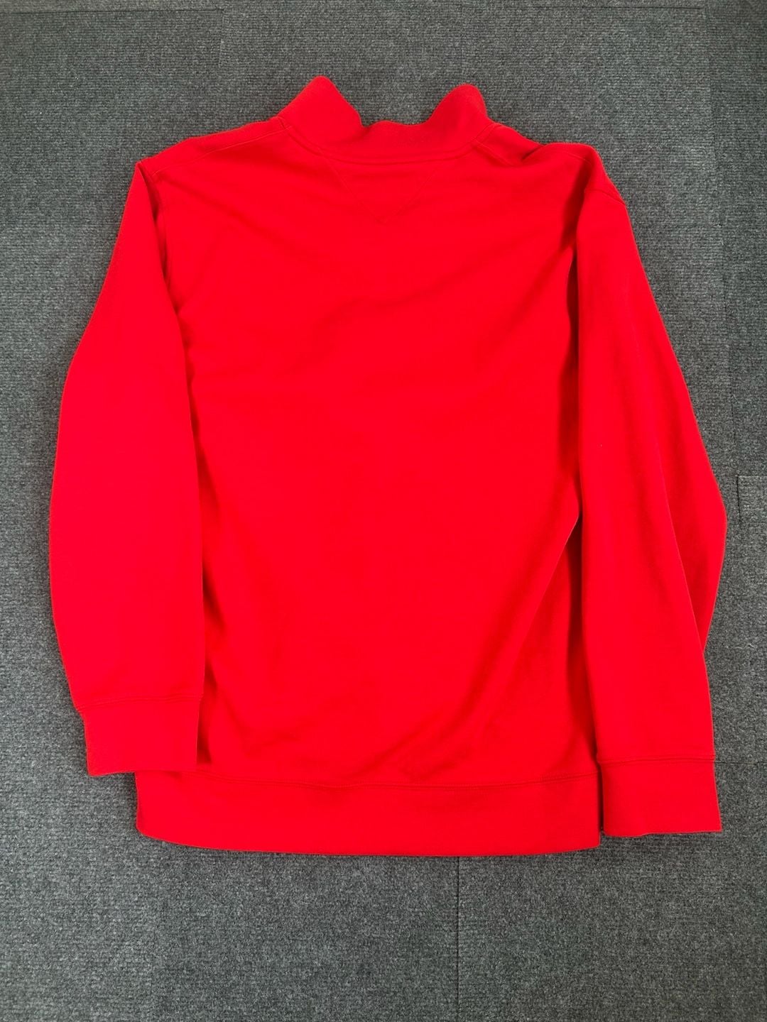 Tommy Hilfiger Quarter-Zip Pullover Sweatshirt Size XXL Red Cotton Blend 10