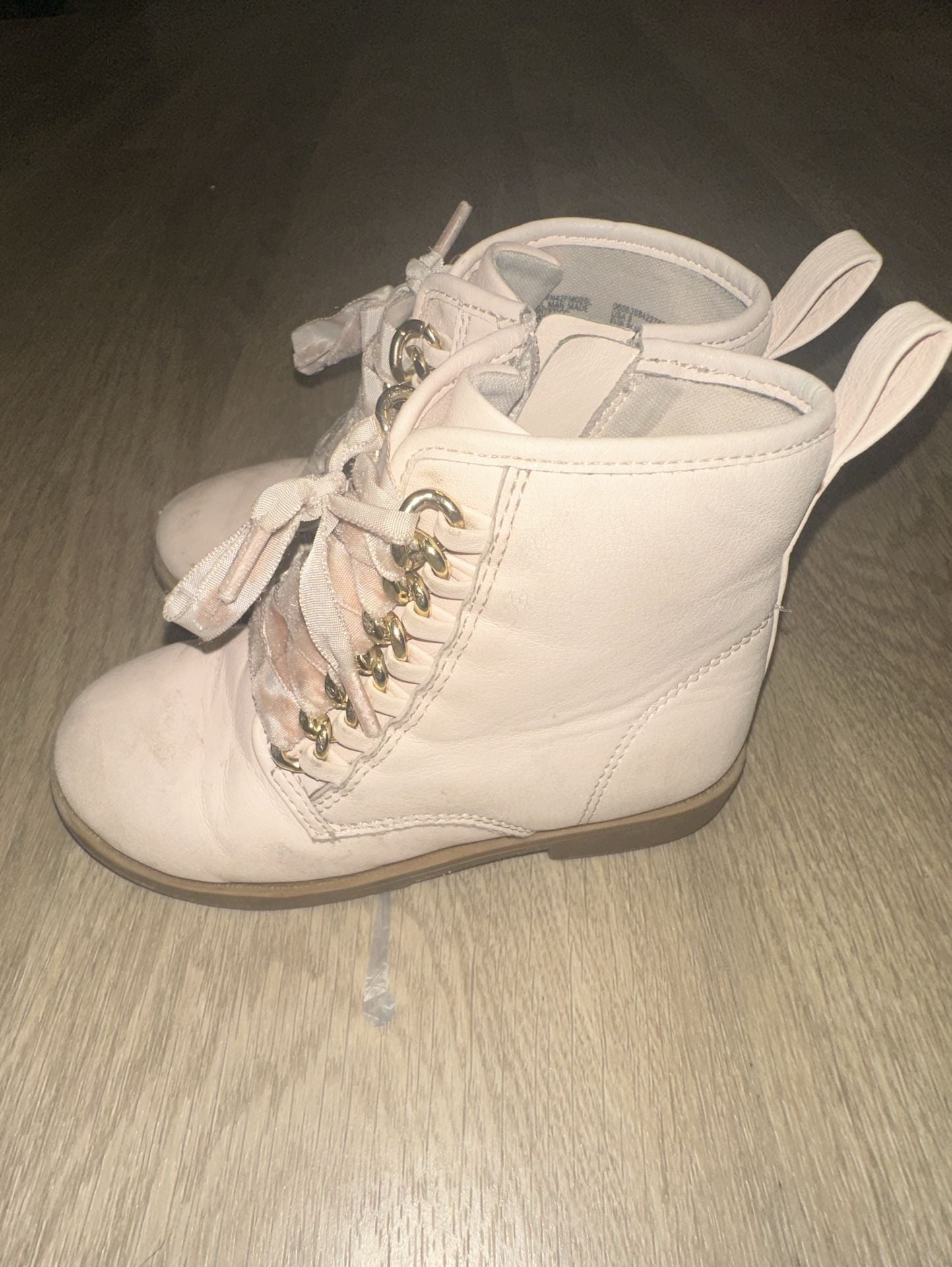 Wonder Nation Toddler Girls Chain Loop Combat Boots Size 6 2