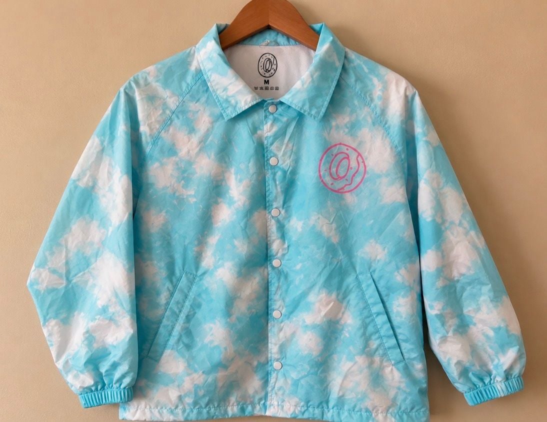 Odd Future Windbreaker Jacket Size M Blue Tie-Dye 2