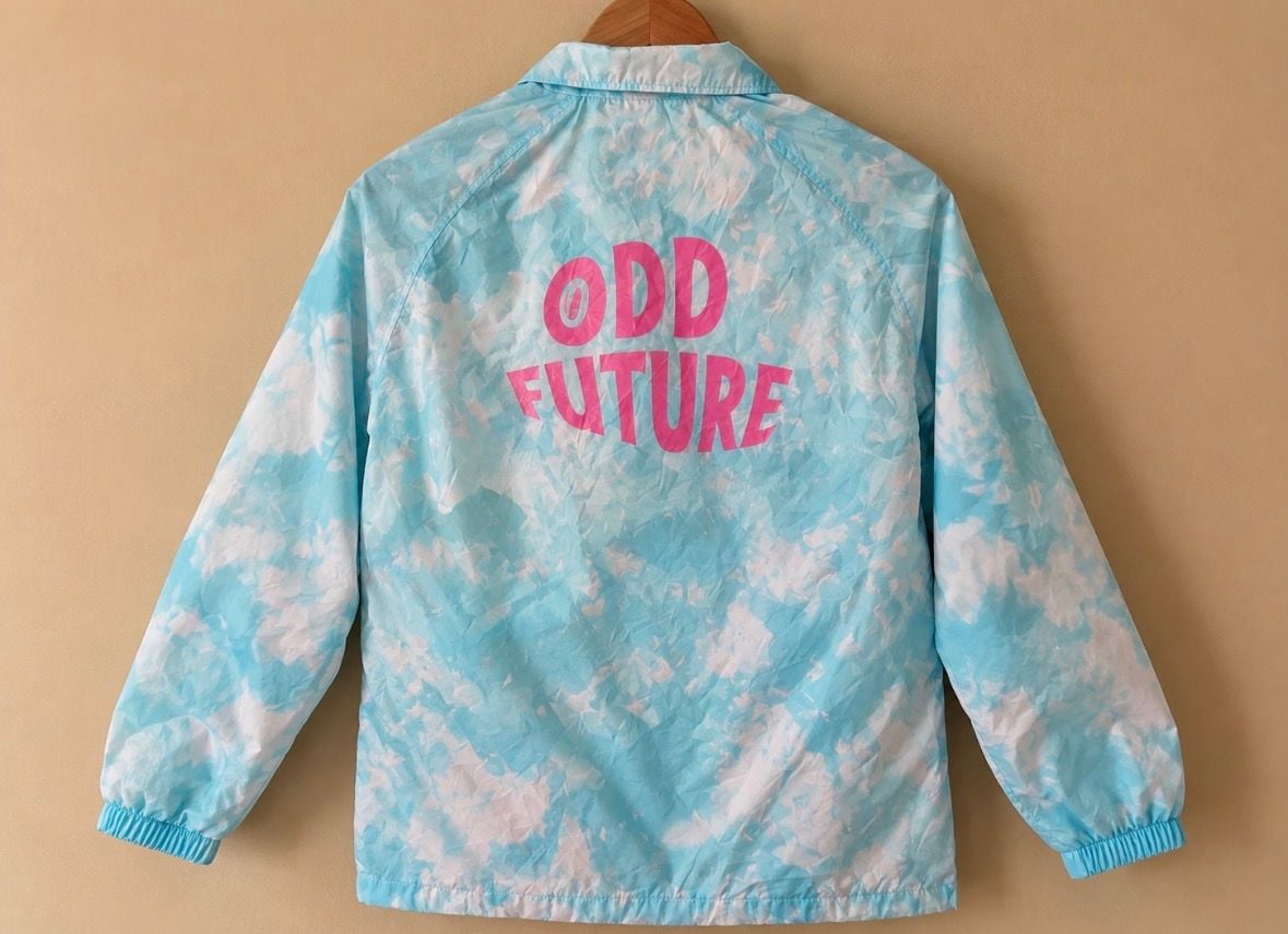 Odd Future Windbreaker Jacket Size M Blue Tie-Dye 3