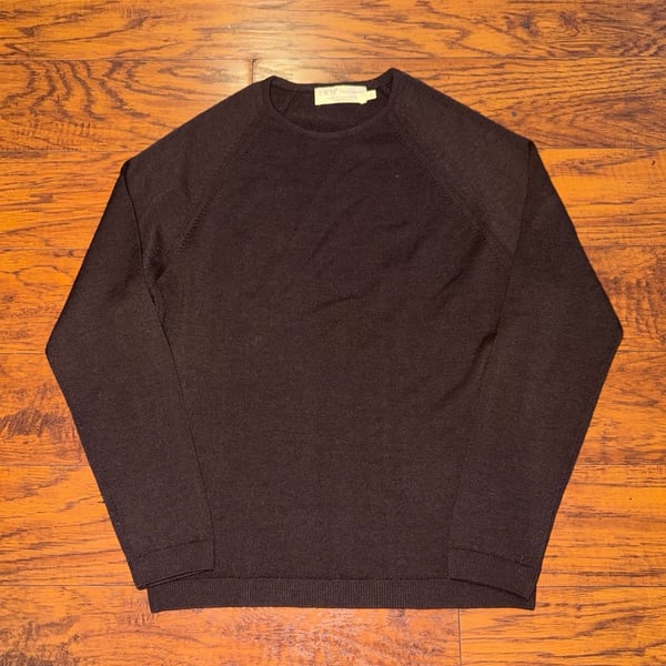 EWM Pure Classics Lambswool Crewneck Sweater Size S Brown