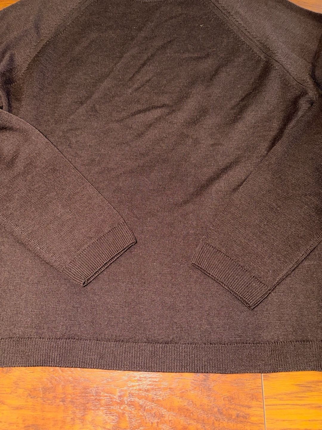 EWM Pure Classics Lambswool Crewneck Sweater Size S Brown 3