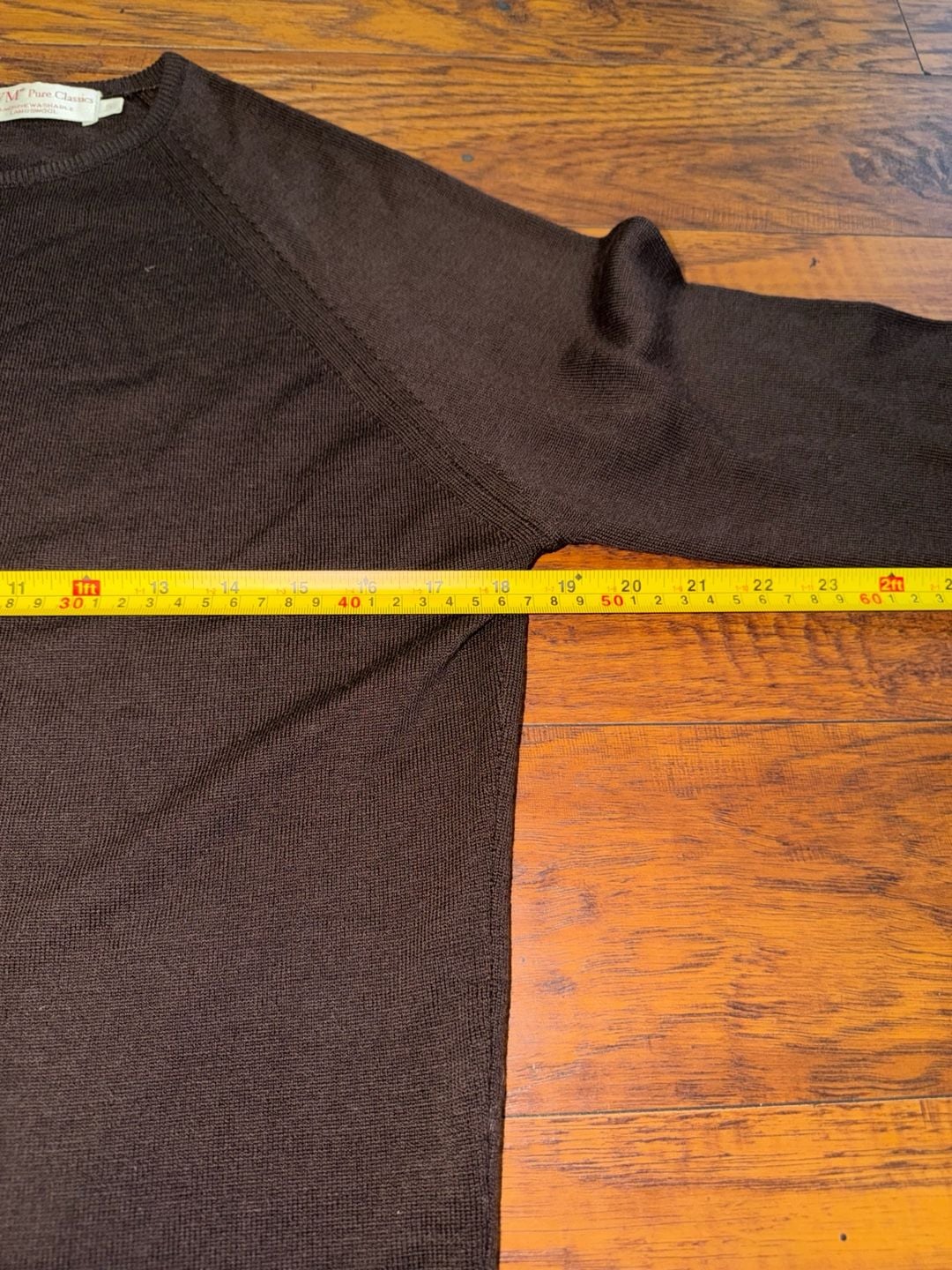 EWM Pure Classics Lambswool Crewneck Sweater Size S Brown 4