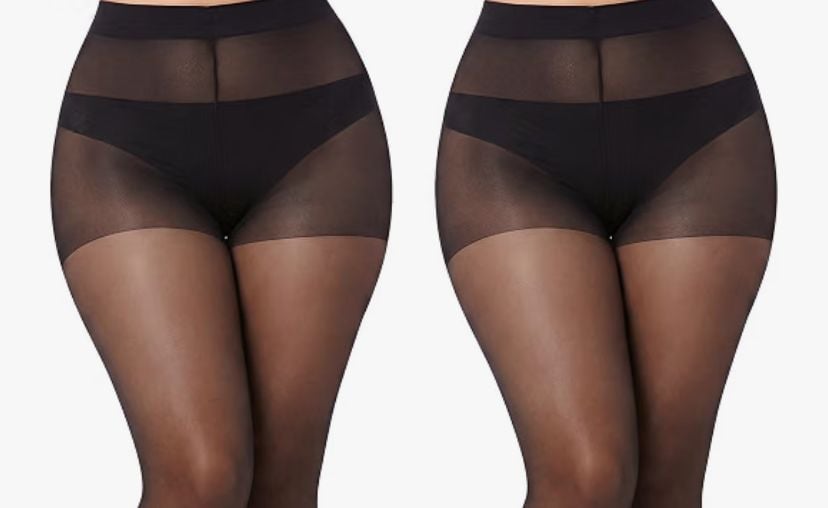 Bauty 20D High Waist Control Top Black Pantyhose 2 Pairs 1
