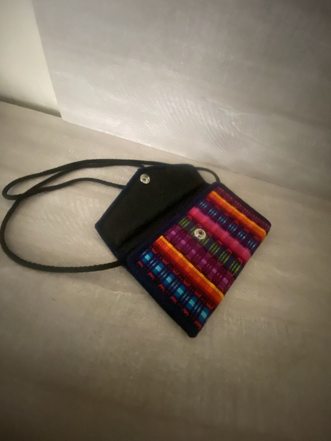 Guatemalan Artisan Colorful Woven Crossbody Wallet Purse Multi 7