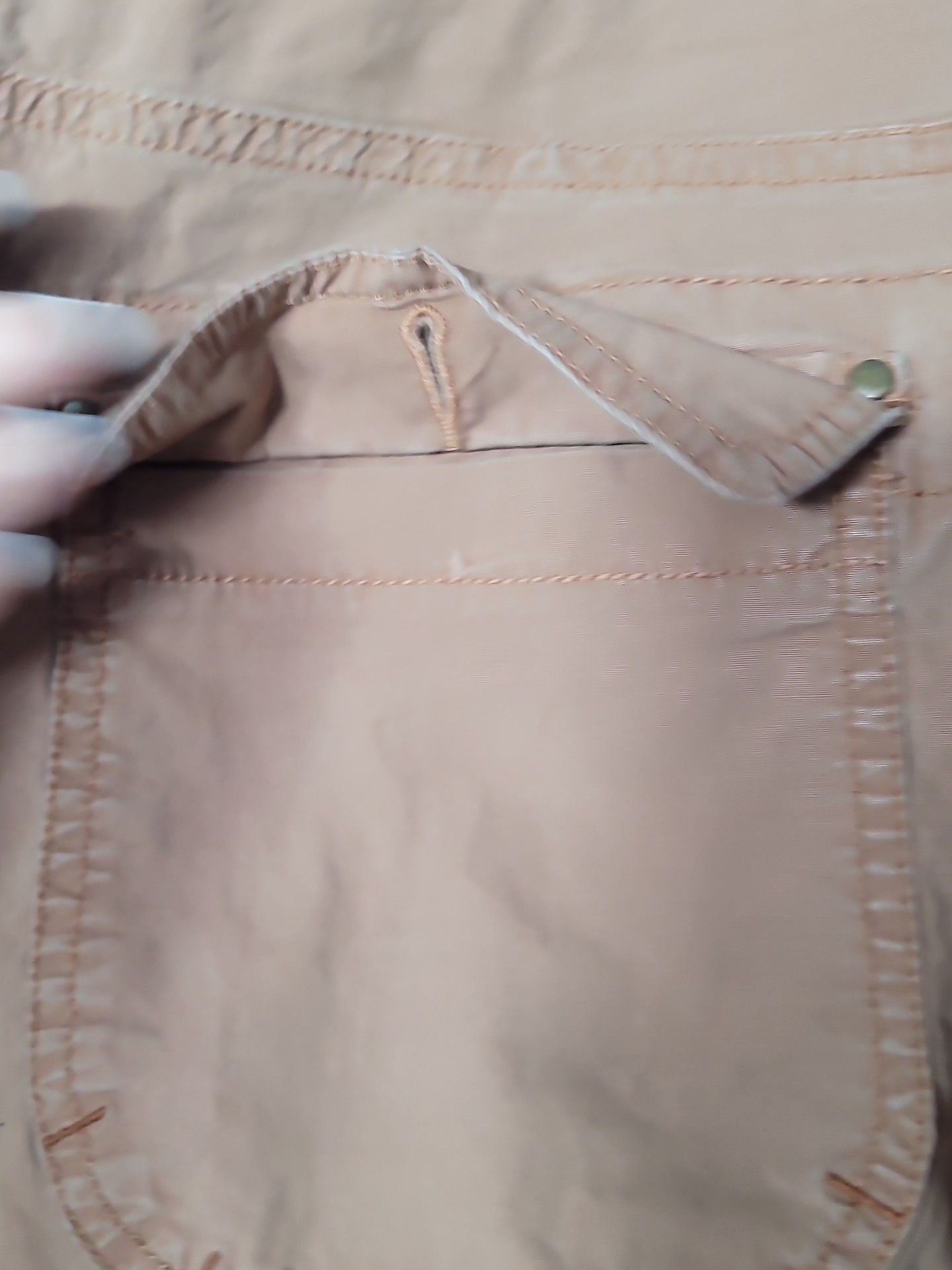 Lane Bryant Cargo Shorts Size 18 Tan Cotton Spandex 6