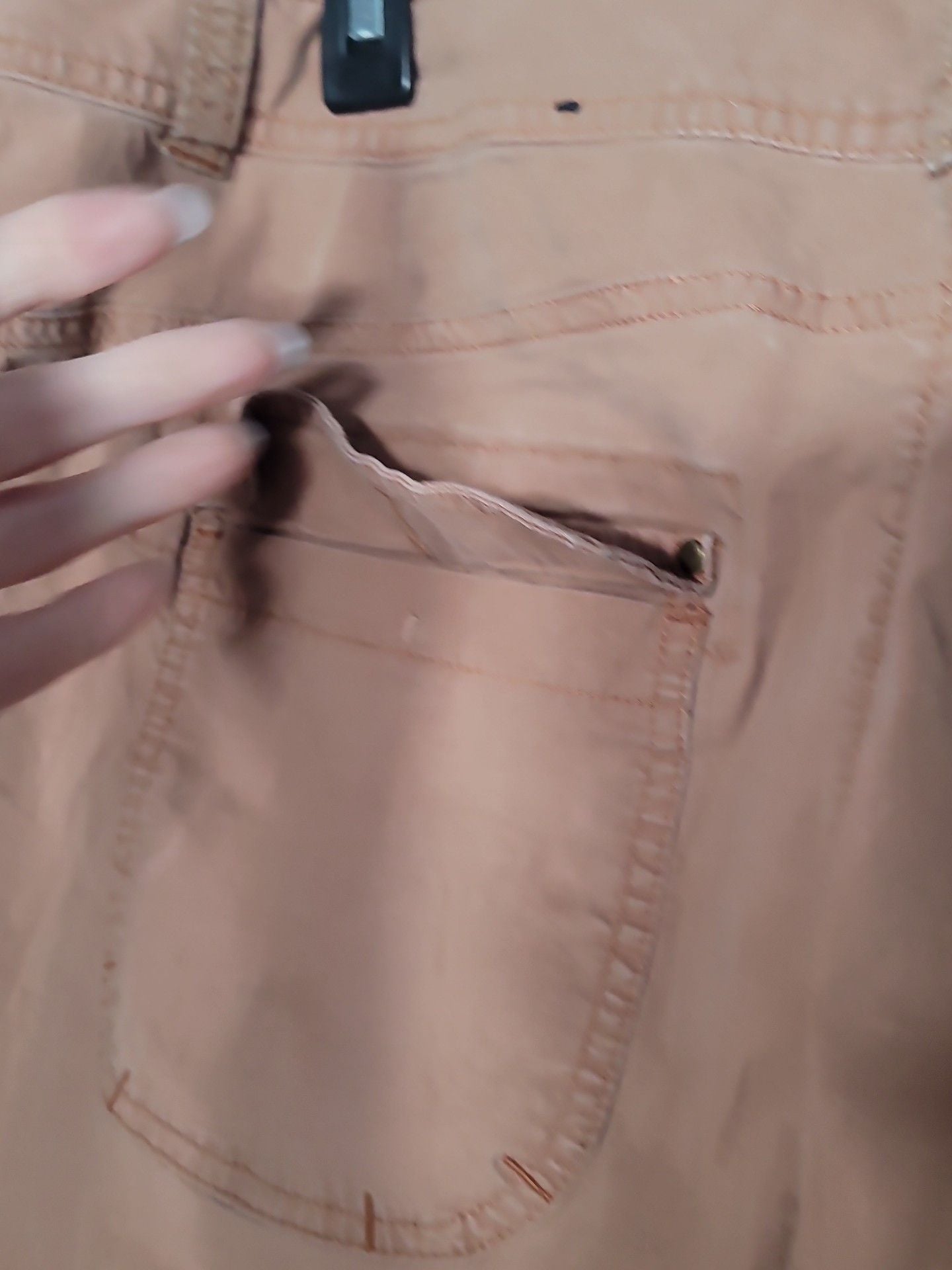 Lane Bryant Cargo Shorts Size 18 Tan Cotton Spandex 7