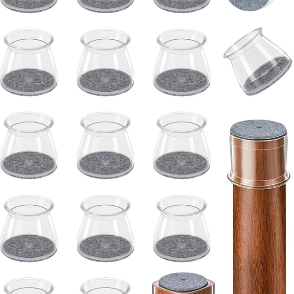 Silicone Chair Leg Floor Protectors Clear Caps
