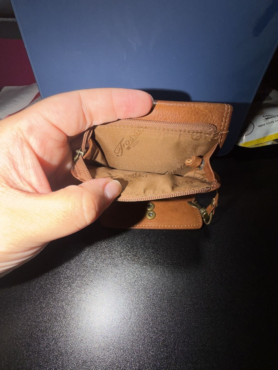 Vintage Fossil Leather ID Wallet and Cardholder - , 1
