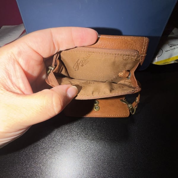 Vintage Fossil Leather ID Wallet and Cardholder - ,