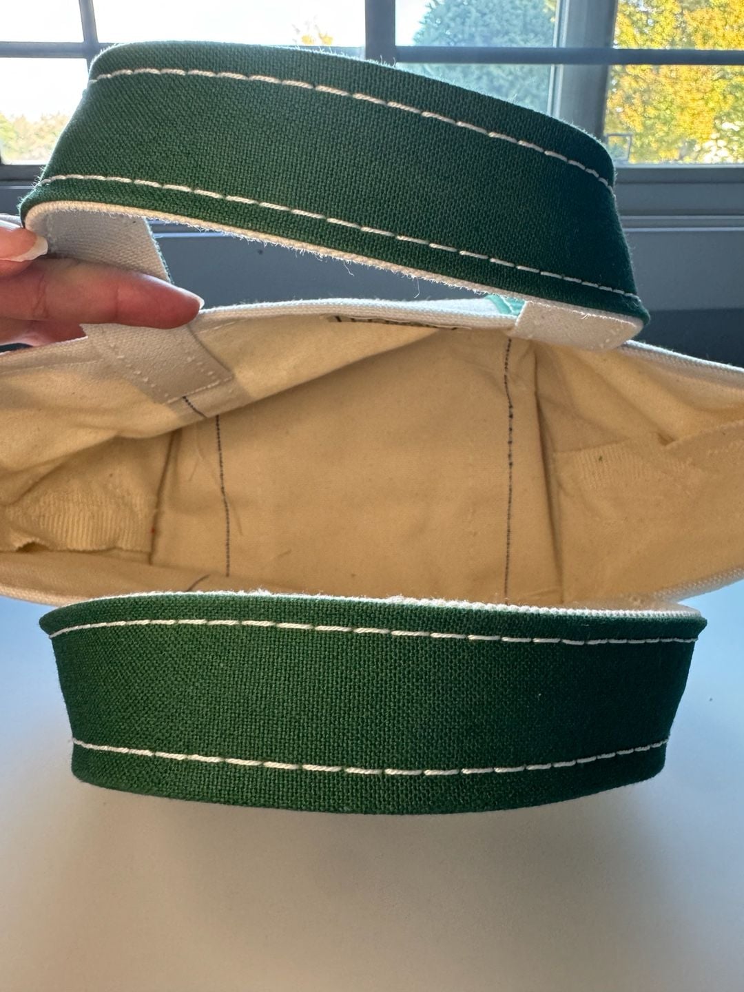LL Bean Boat And Tote Green Canvas Mini Tote Bag 4