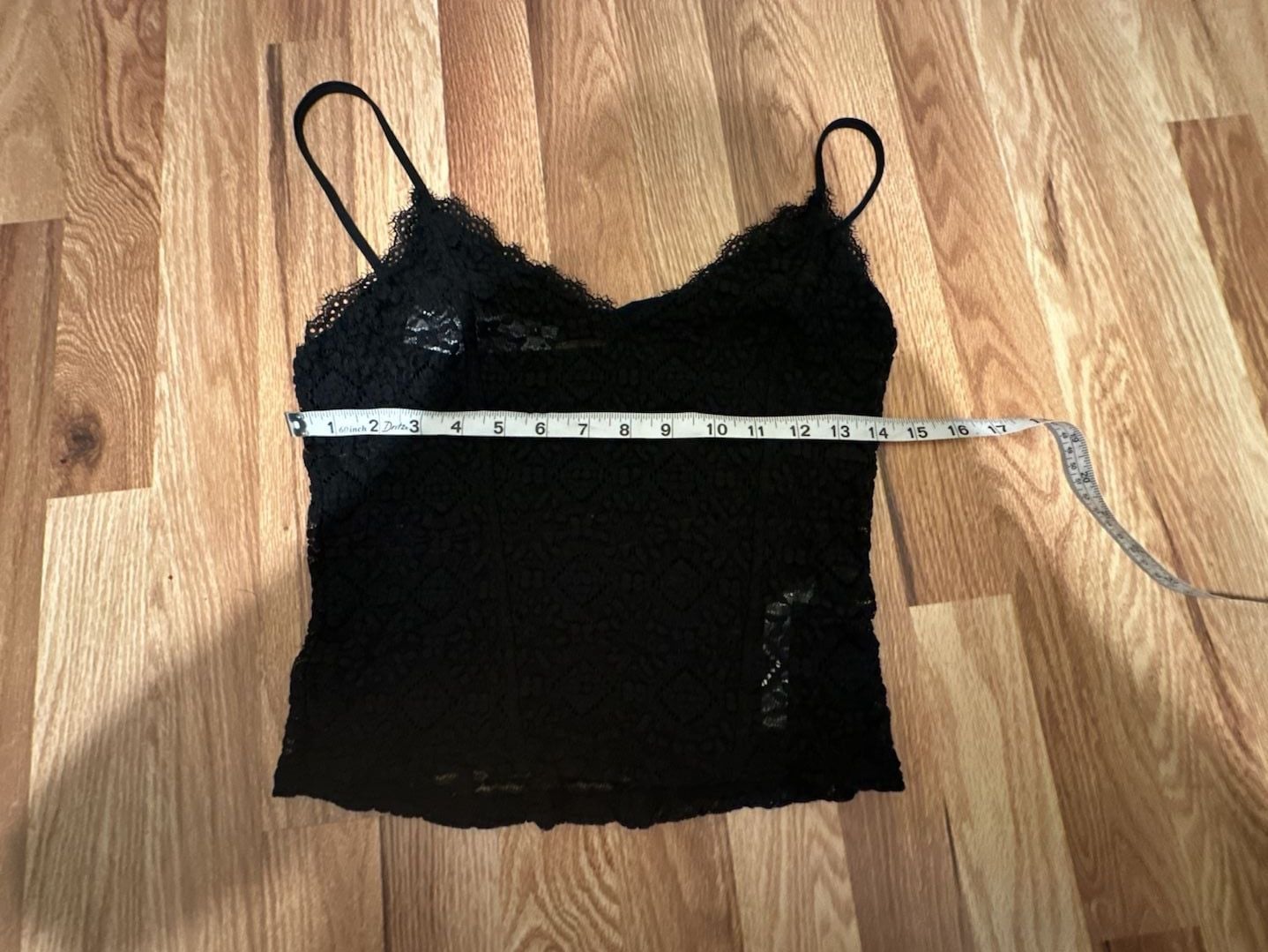 Free People Follow Me Lace Cami Size S Black Gorgeous! 5