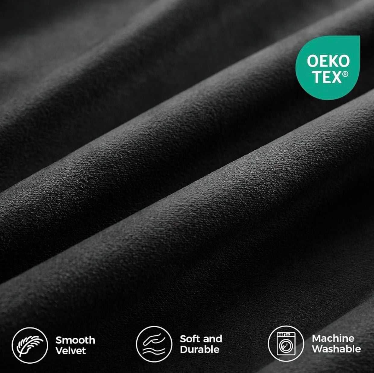 Swandream Pinch Pleated Blackout Curtains Black - 2 Pack 40*90 6