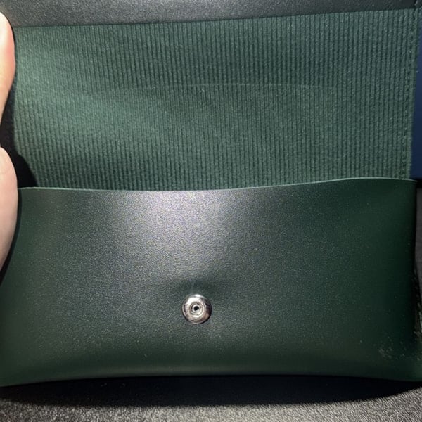 Lacoste Soft Glasses Case Green Snap Closure