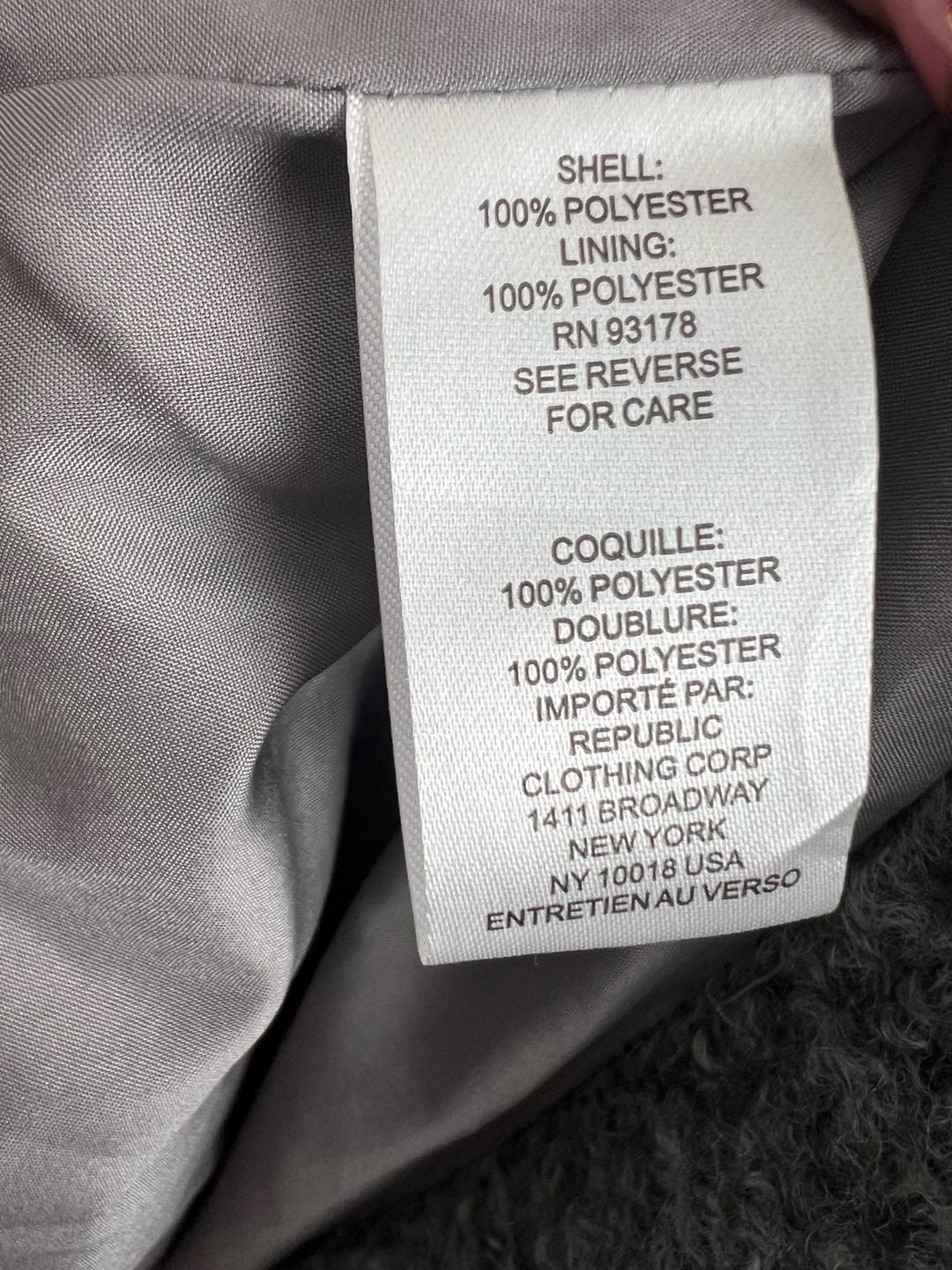 Truth by Republic Jacket Size L/G Gray Boucle Zip 7