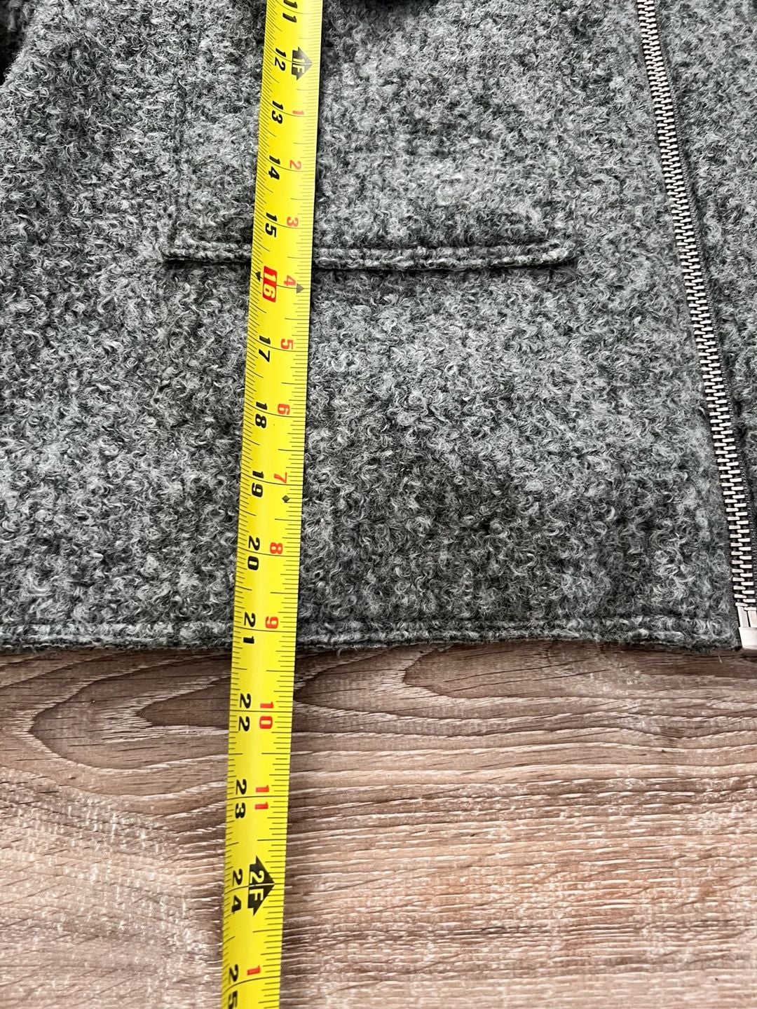 Truth by Republic Jacket Size L/G Gray Boucle Zip 9