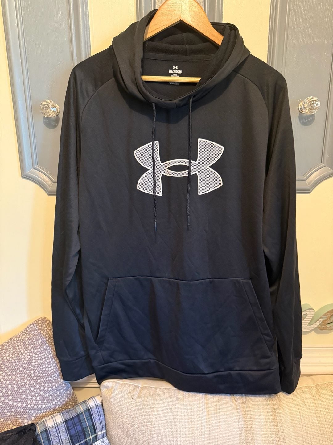 Under Armour Fleece Big Logo Hoodie Size 2XL Black 2