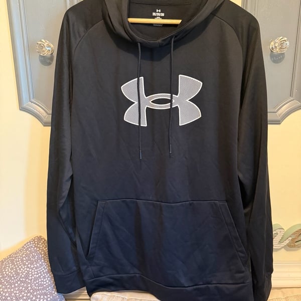 Under Armour Fleece Big Logo Hoodie Size 2XL Black