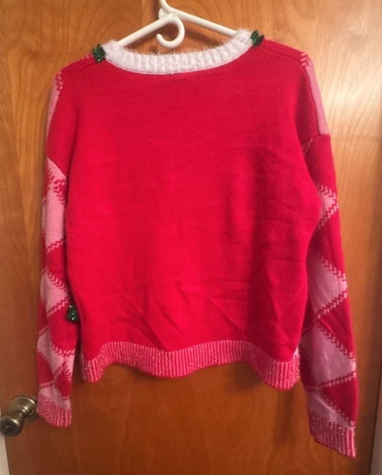 Holiday Time Christmas Sweater Size S (4-6) Teddy Bears 9