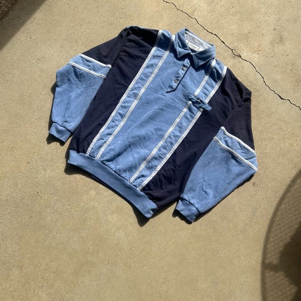 Classics By Palmland Vintage 90s Polo Sweatshirt Size XL Blue