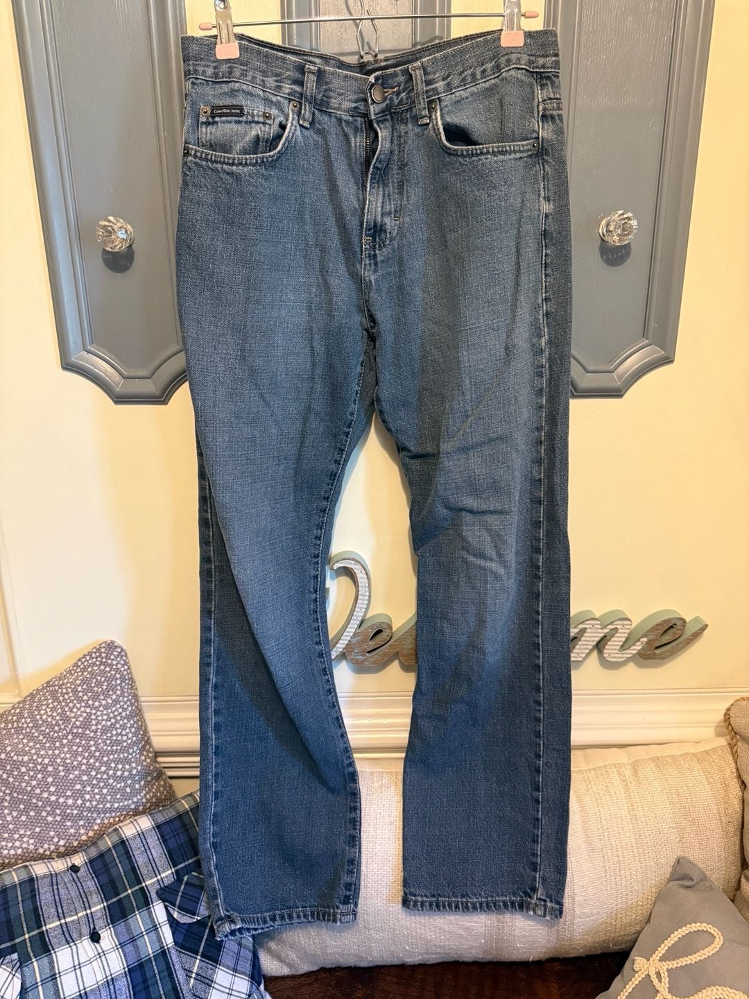 Calvin Klein Jeans Relaxed Straight Blue Denim Jeans 2