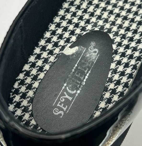 Seychelles Mary Jane Flats Size 8 Black Patent Leather Platform Shoes 10