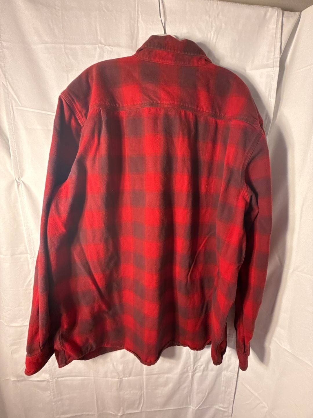 Carhartt 103822 Heavyweight Flannel Work Shirt Size 2XL Tall Red Plaid 6