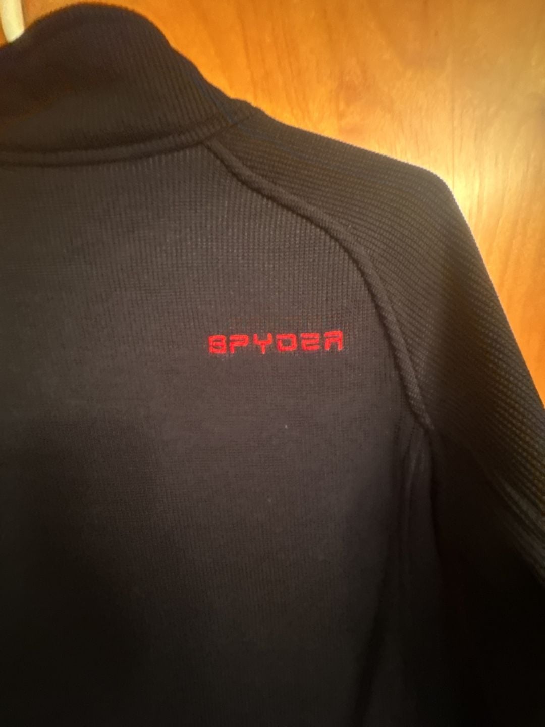 Spyder Full Zip Fleece Jacket Size L 14/16 Black Red 12