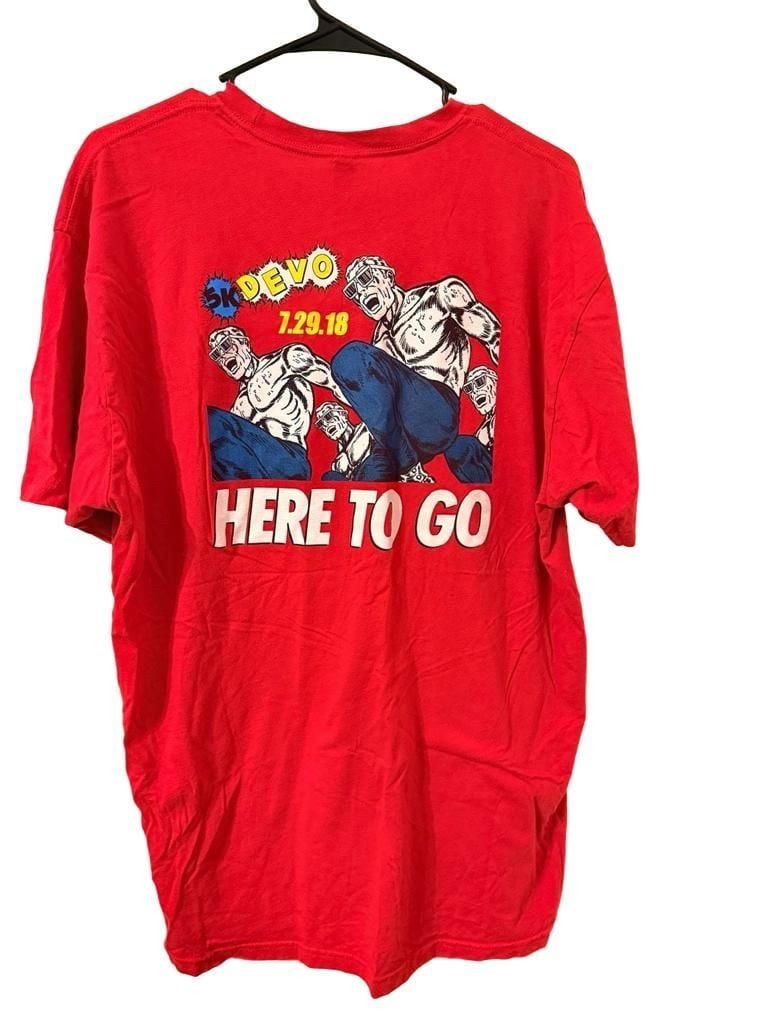 Next Level Devo Here to Go 5K 7.29.18 Red Graphic T-Shirt 6
