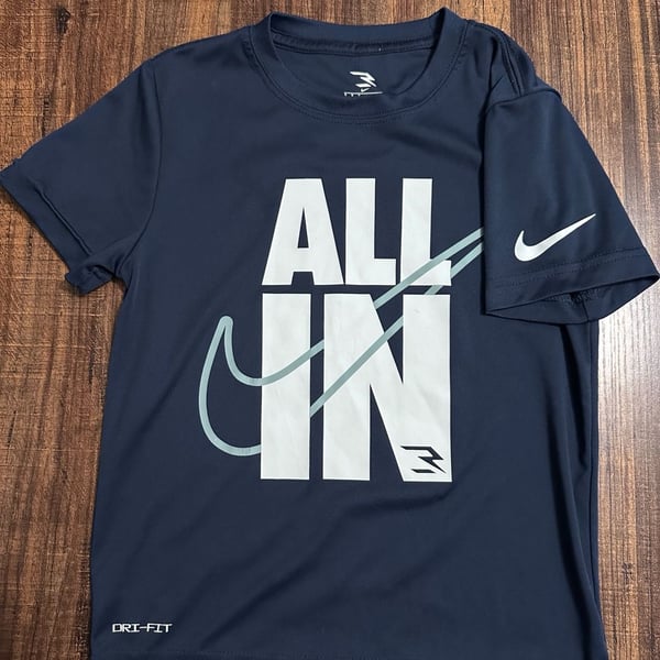 KIDS 3Brand All In Graphic T-Shirt Size 7 Blue Dri-FIT