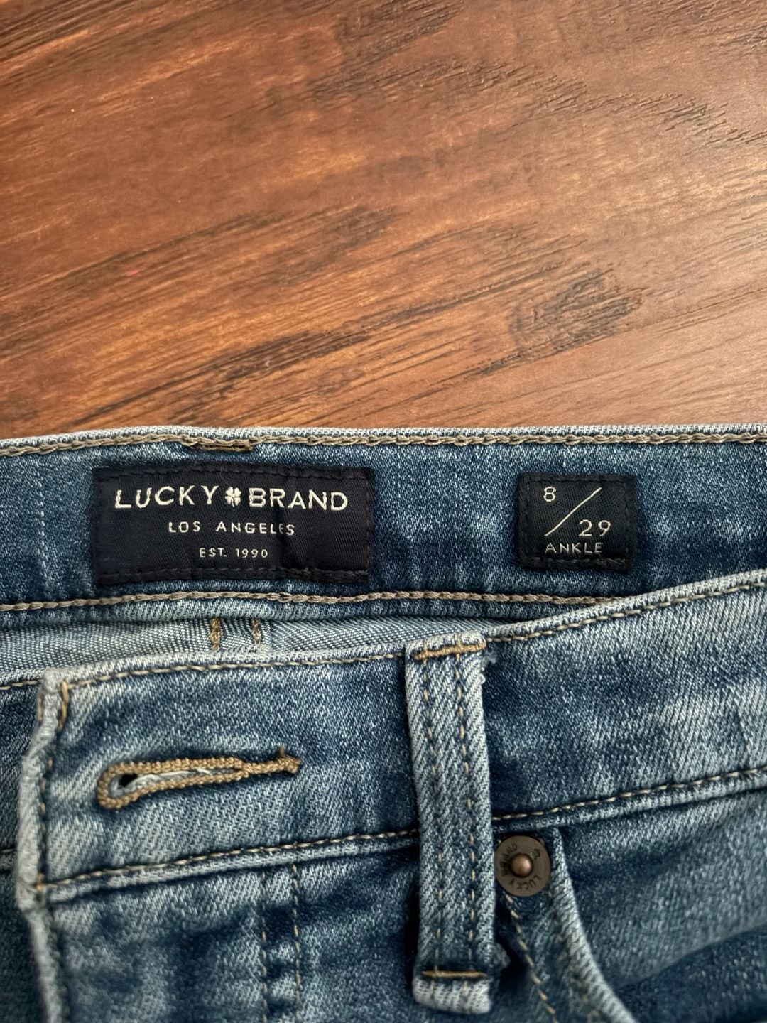 Lucky Brand Mid Rise Skinny Ava Jeans Blue Denim Ankle 3