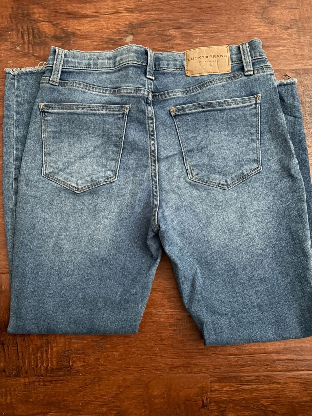 Lucky Brand Mid Rise Skinny Ava Jeans Blue Denim Ankle 5
