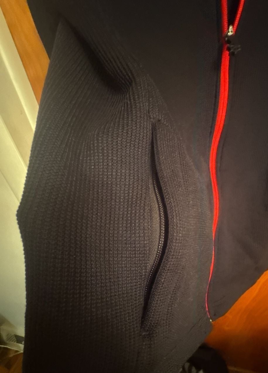 Spyder Full Zip Fleece Jacket Size L 14/16 Black Red 9