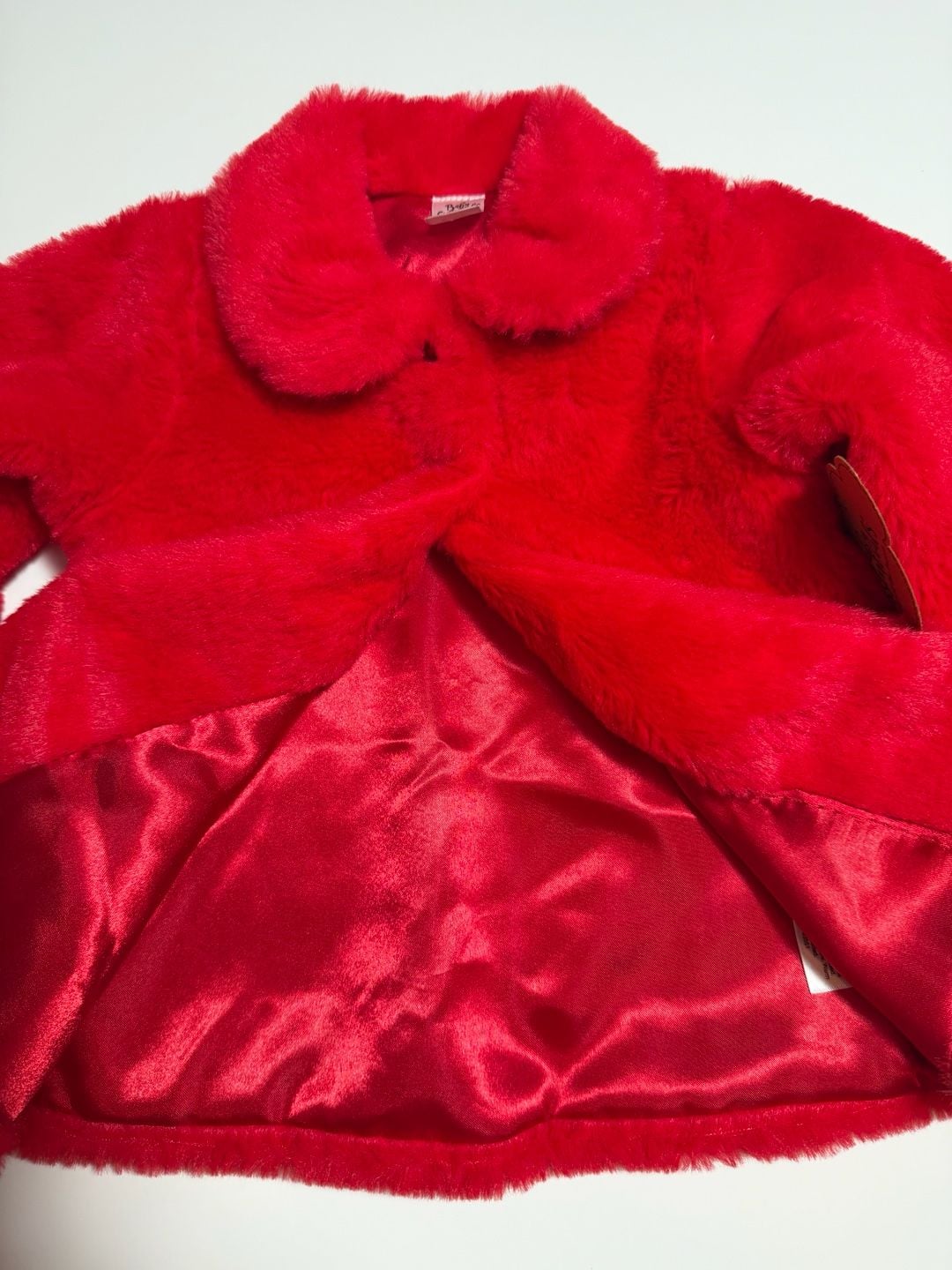 Baby Essentials Faux Fur Coat Size 18M Red Jacket 7