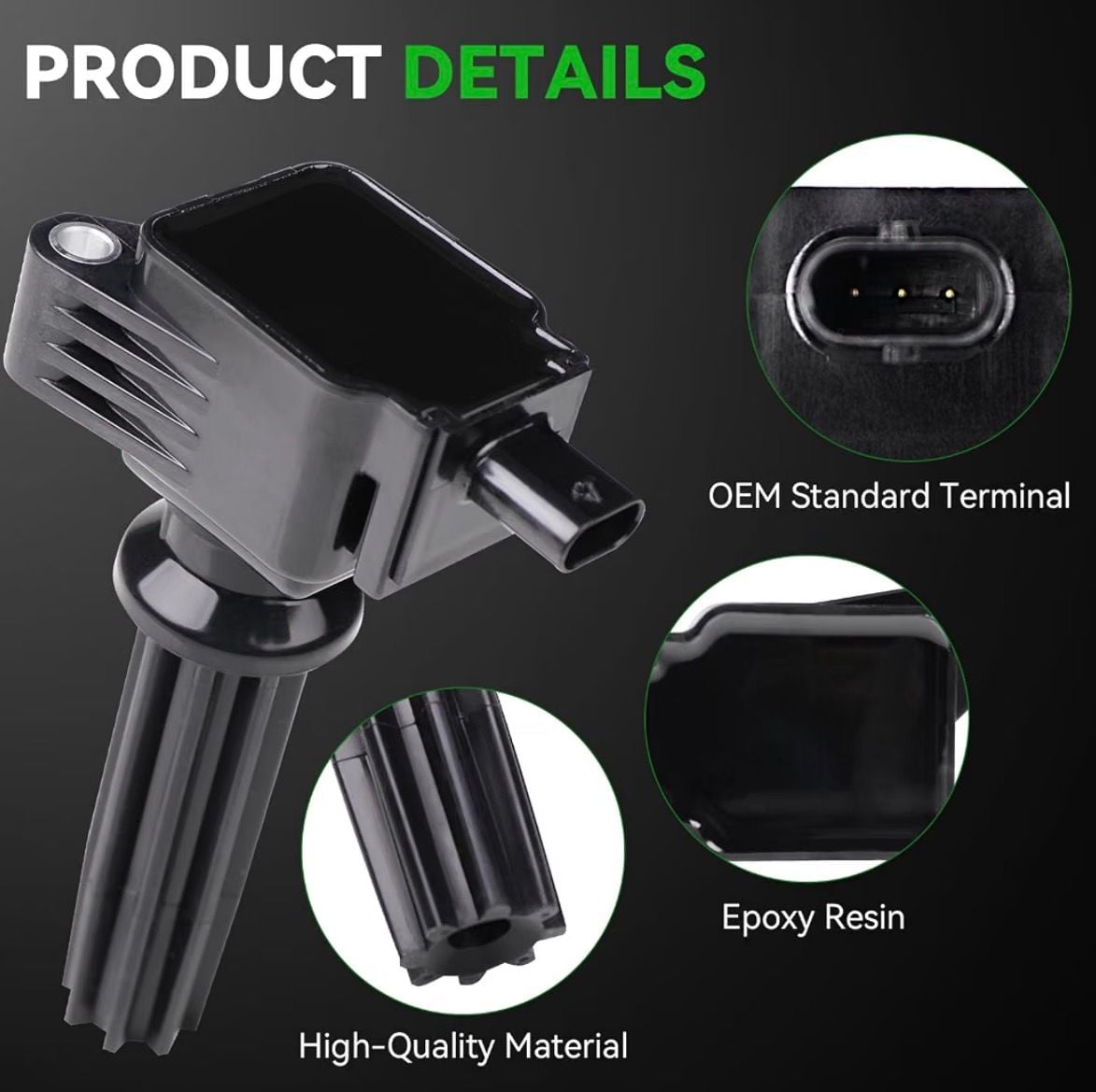 4-Pack Ignition Coil UF670 for Ford Lincoln 2.0L 2.3L 2.5L
DG546 CM5Z12029A 6