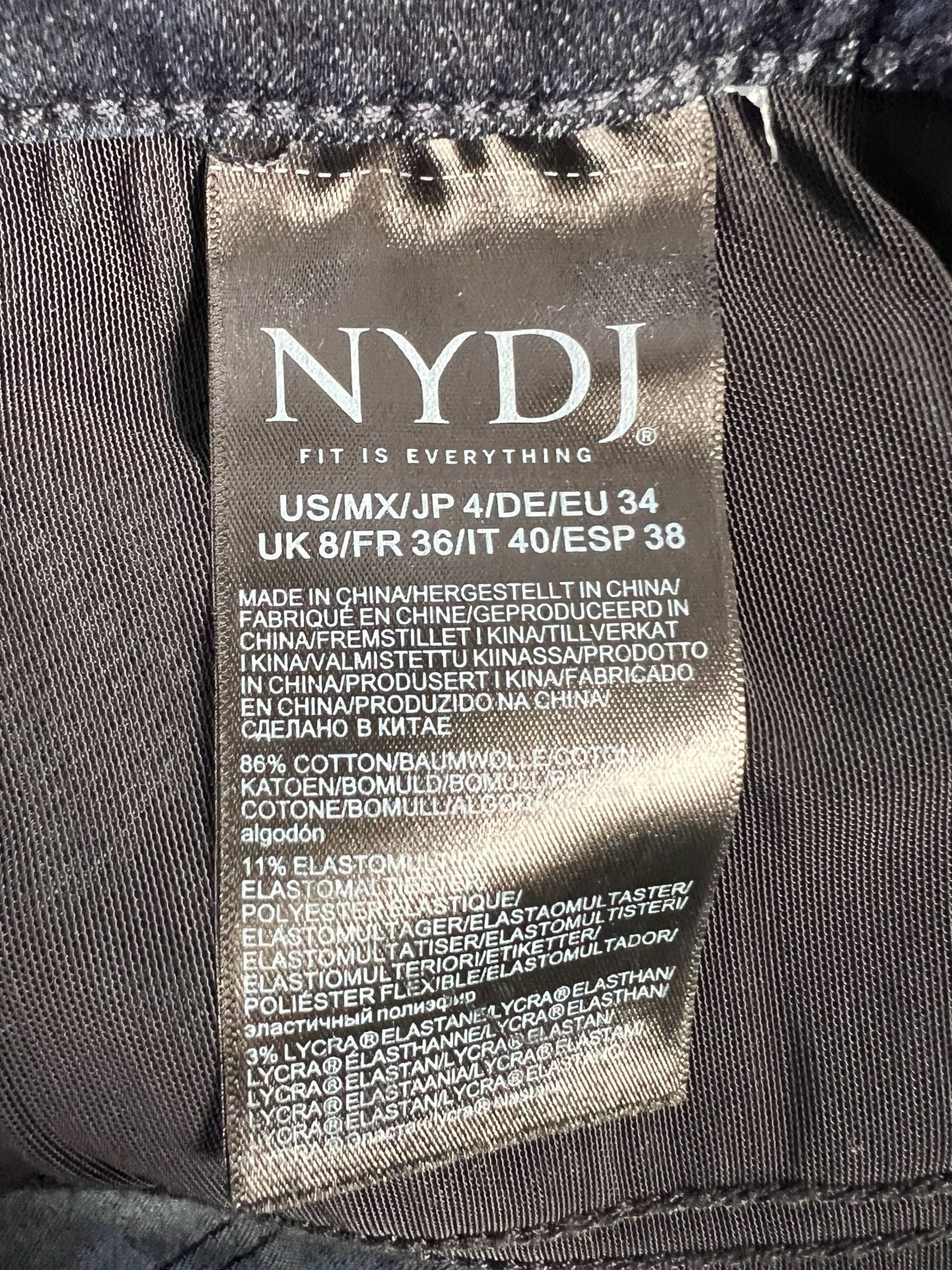NYDJ Curves 360 Slim Straight Capri Jeans Women’s Size 4 7