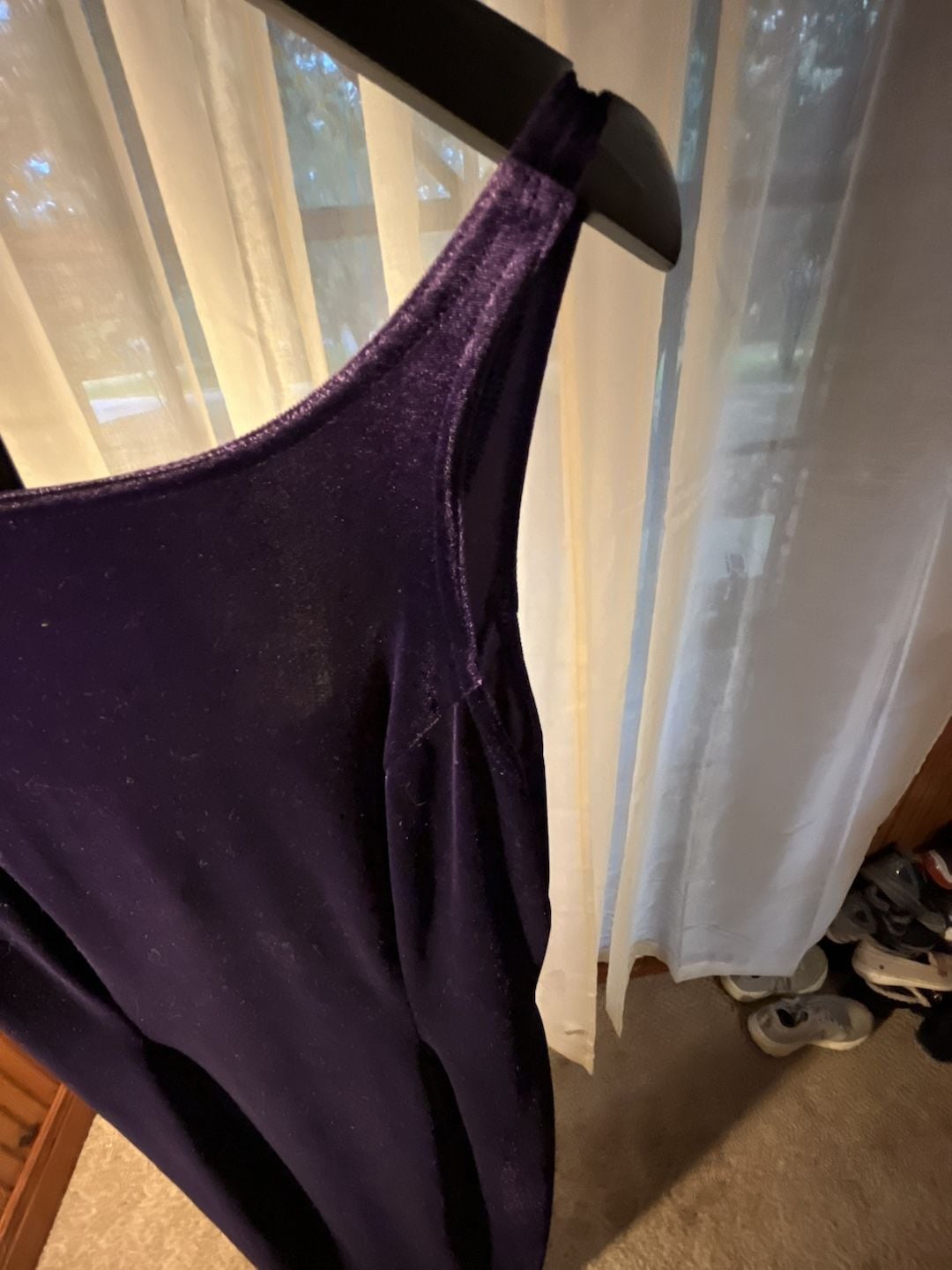 Scott McClintock Vintage 90s Purple Velvet Maxi Dress Long Formal Evening Gown 14