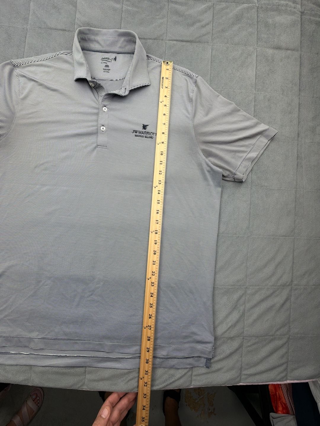 Johnnie-O Performance Polo Size XL Striped JW Marriott Marco Island 7