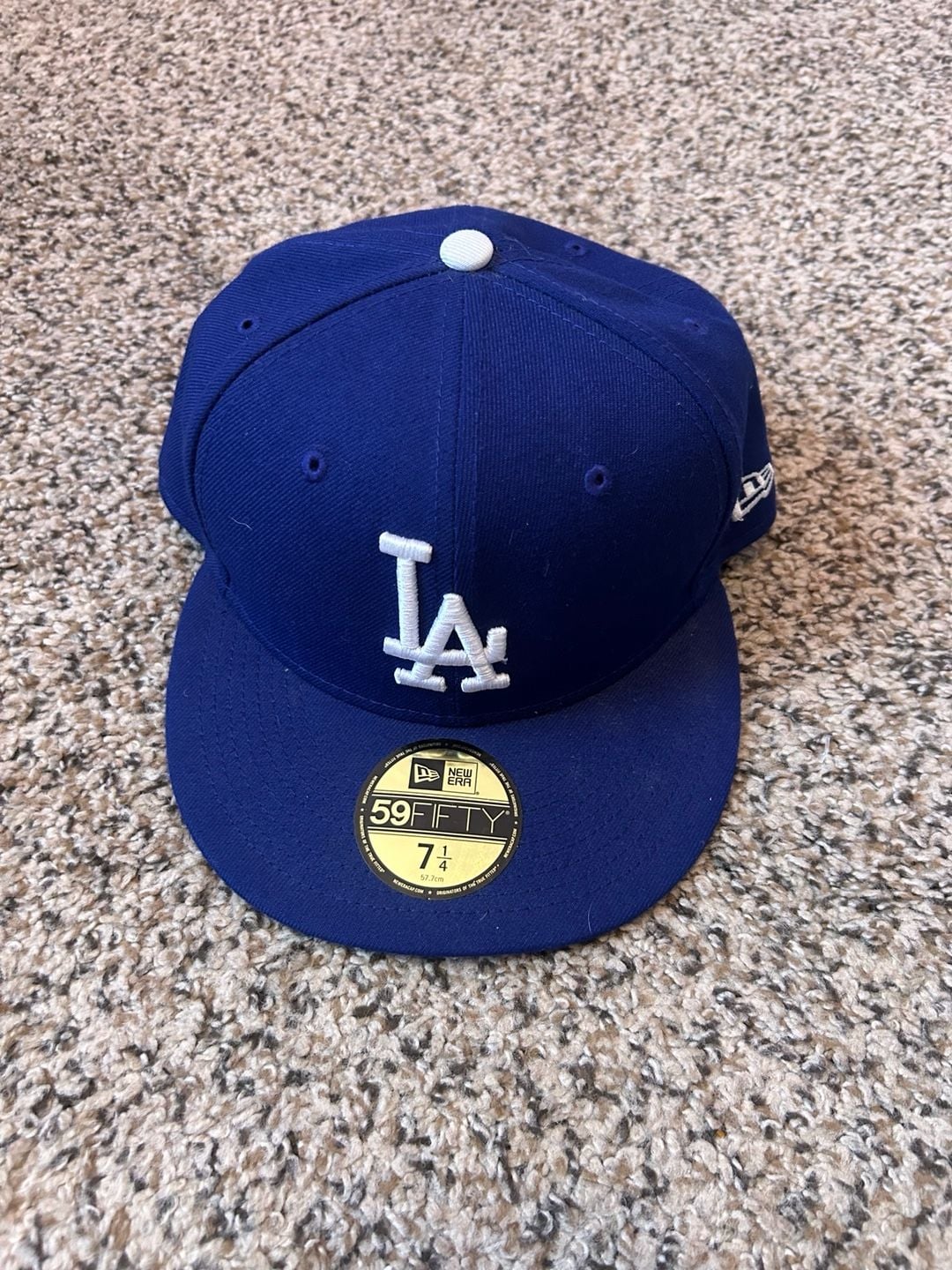 New Era Los Angeles Dodgers 59FIFTY Fitted Hat Size 7 1/4 Blue White 2