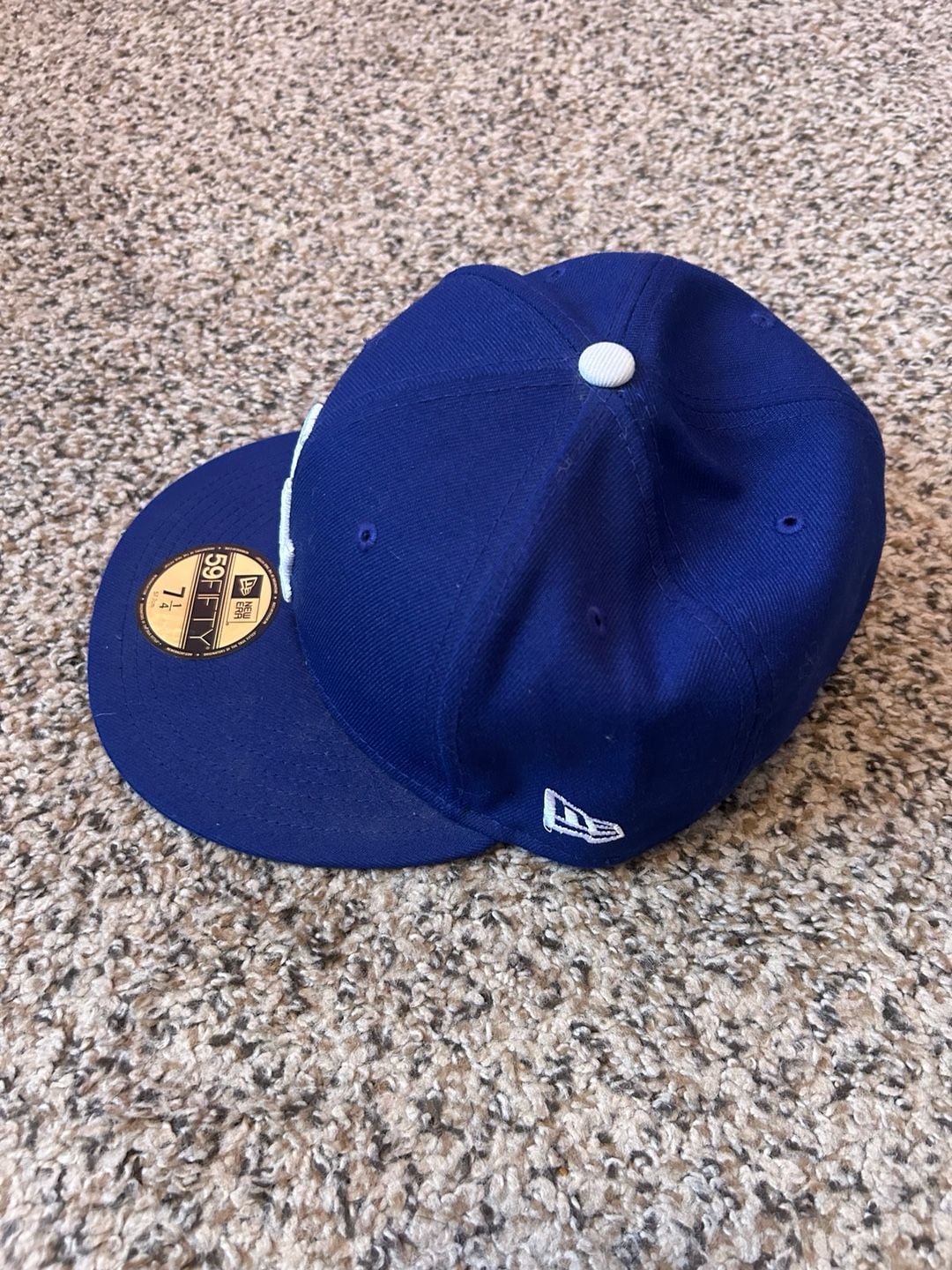 New Era Los Angeles Dodgers 59FIFTY Fitted Hat Size 7 1/4 Blue White 3