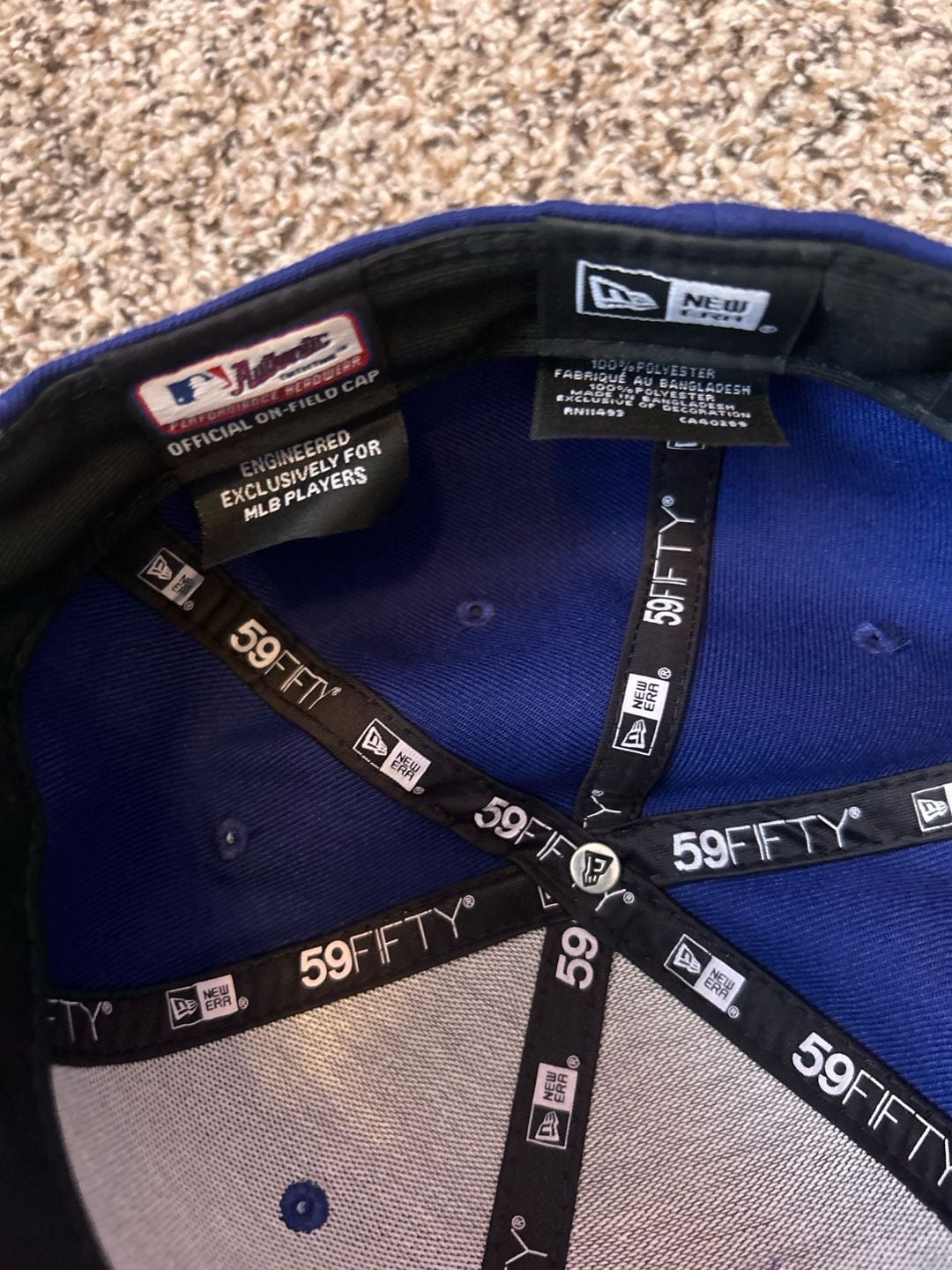 New Era Los Angeles Dodgers 59FIFTY Fitted Hat Size 7 1/4 Blue White 6